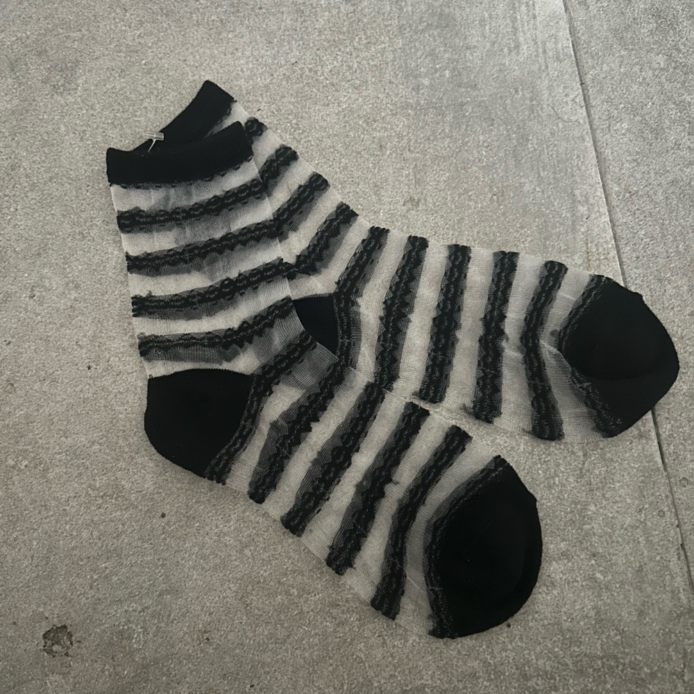 Black and White Sheer Socks- so sexy!